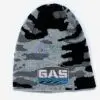 GRAY CAMO GAS BEANIE