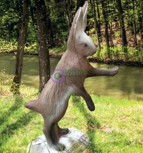 2D-Archery Target Face Hare on hind legs