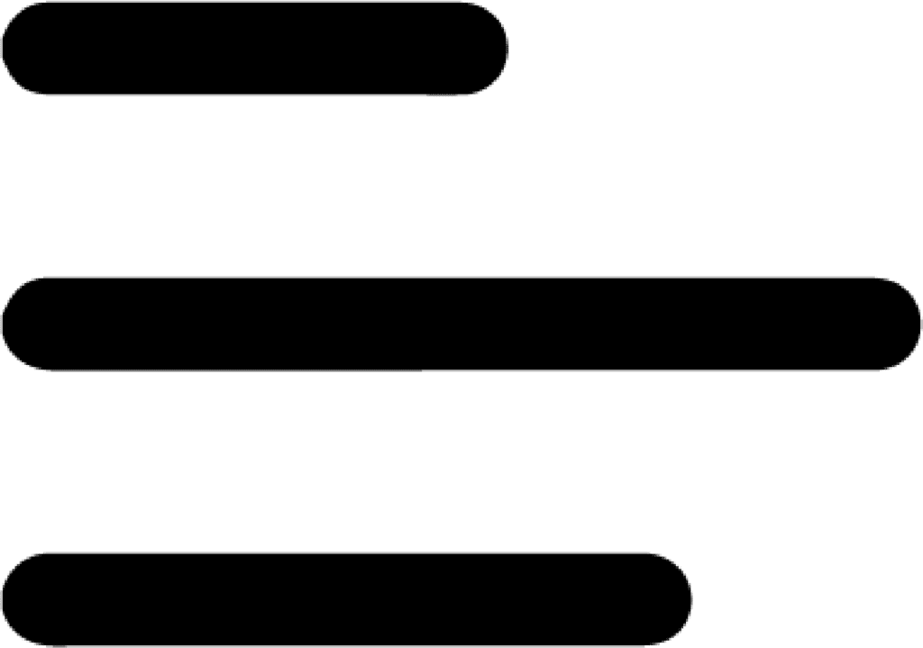 Black hamburger menu icon