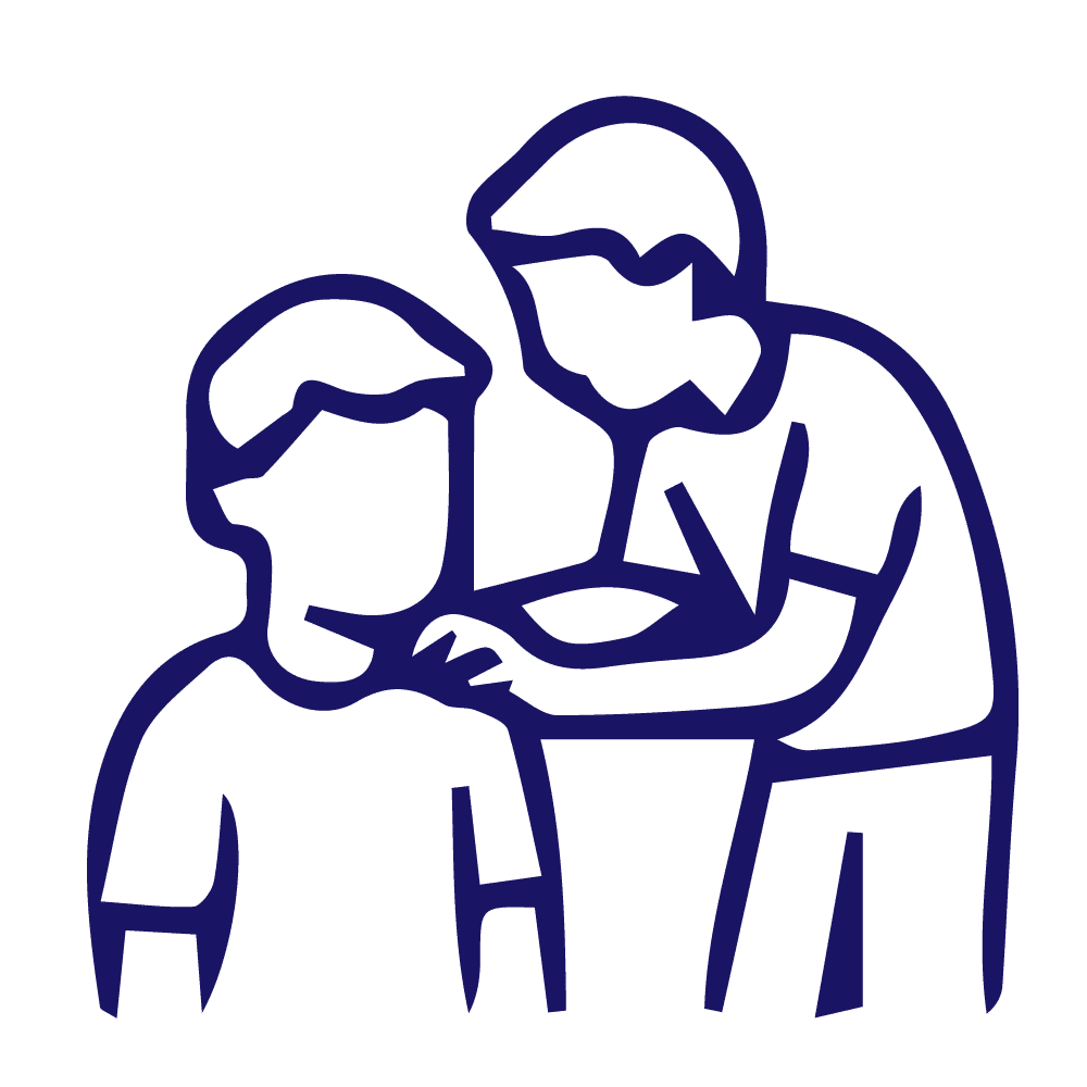 Icon of an archery coach instructing a student